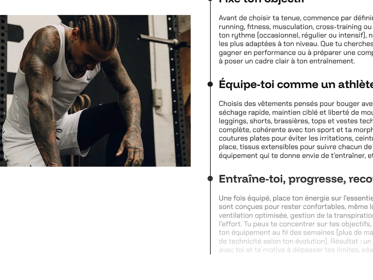 Aperçu : Colonne fixe + défilante