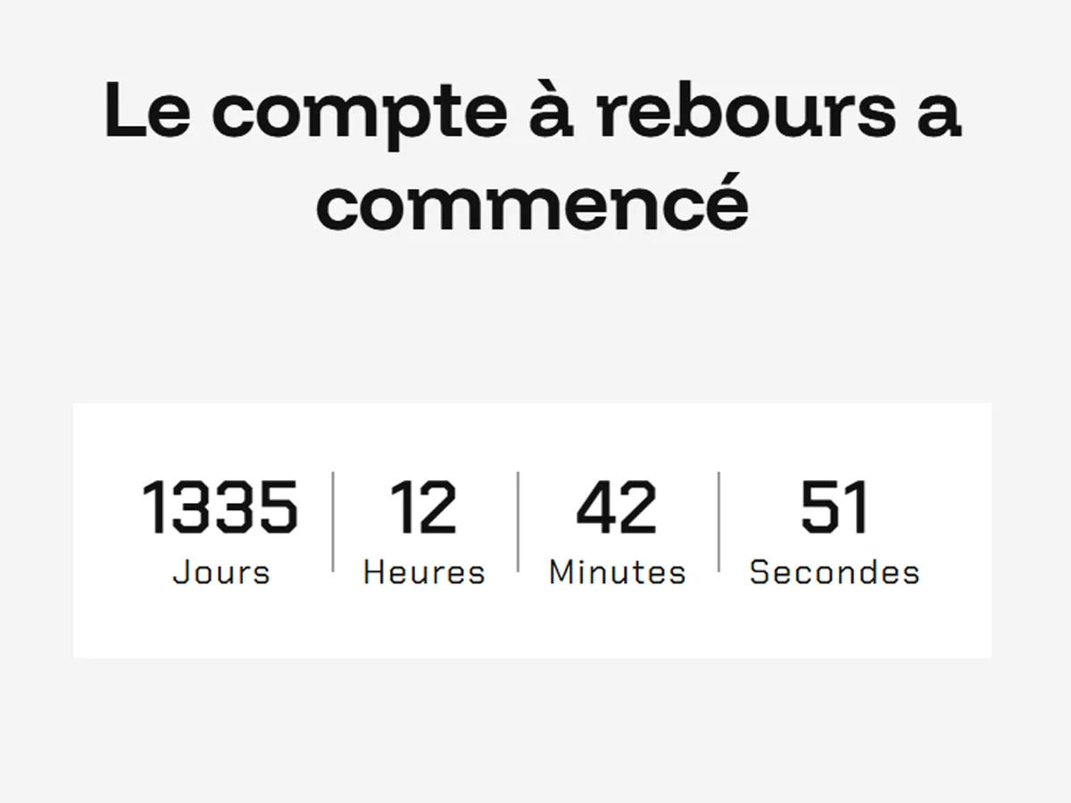Aperçu : Compte à rebours