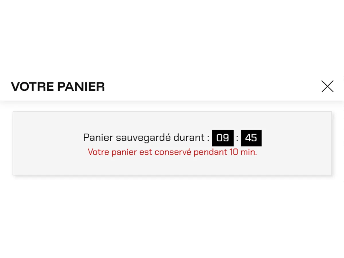 Aperçu : Compteur dans le panier