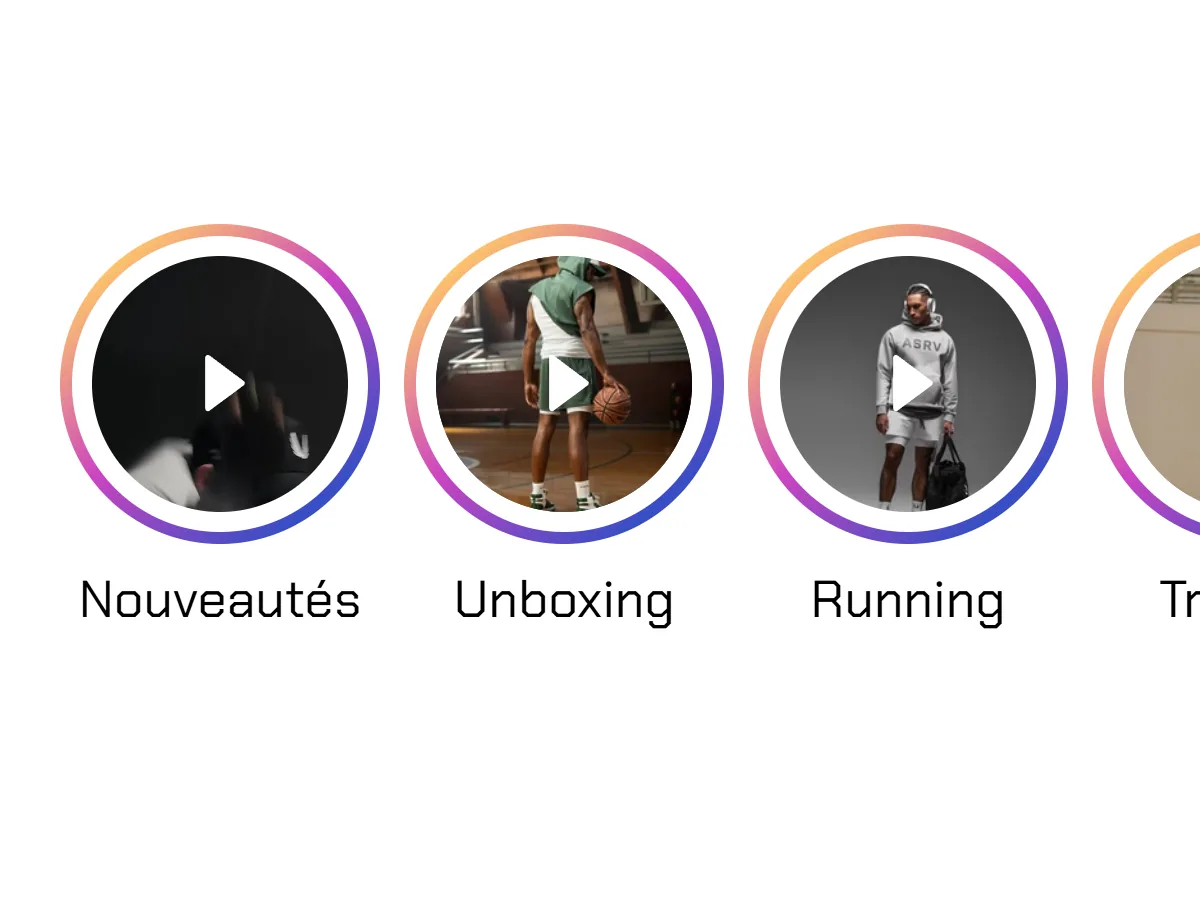Aperçu : Stories vidéo